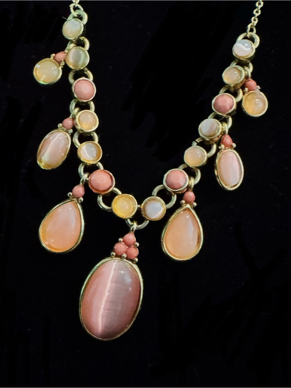 Premiere Designs beachy pink “flamingo” necklace